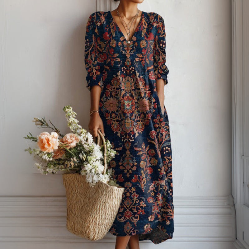 Robe De Style Ethnique Vintage (Manches Longues)