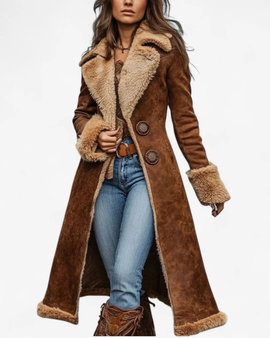Noëlle | Manteau en Fourrure Douce
