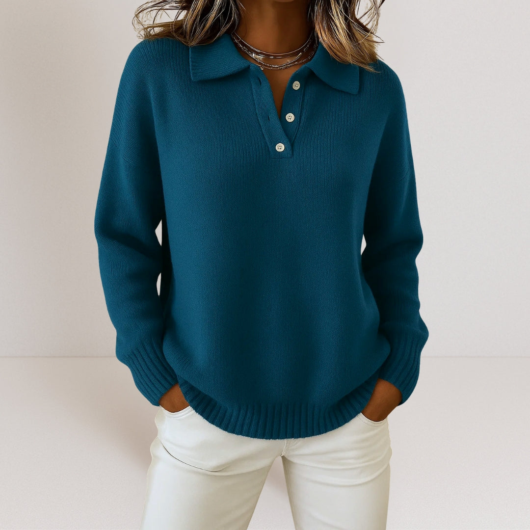 Olive | Pull doux avec col