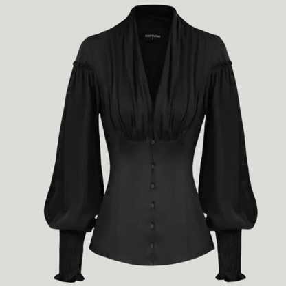 Victoria | Blouse victorienne à col en V