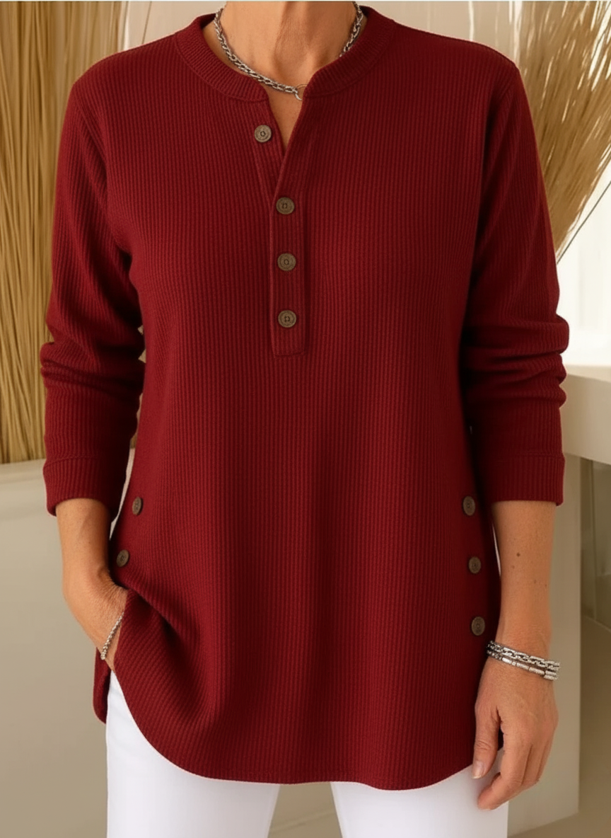 Emmy | blouse unie à manches longues
