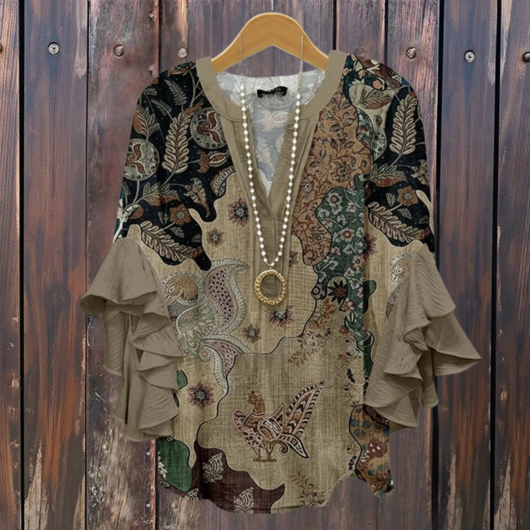 KORNELIA | Blouse élégante avec motifs