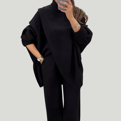 Sanne | Ensemble 2 pièces – Pull asymétrique + pantalon large