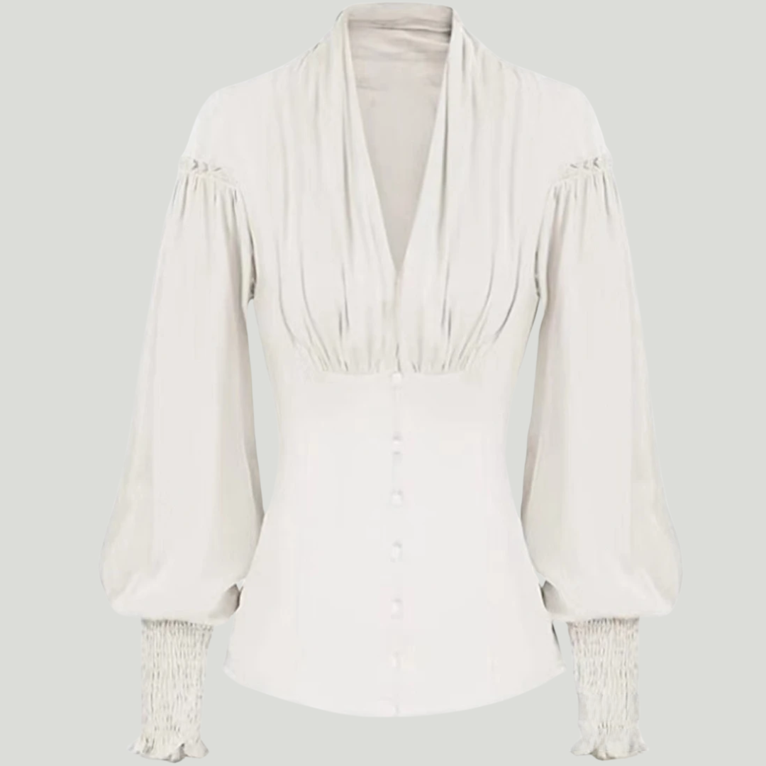 Victoria | Blouse victorienne à col en V