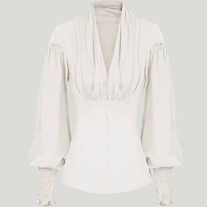 Victoria | Blouse victorienne à col en V