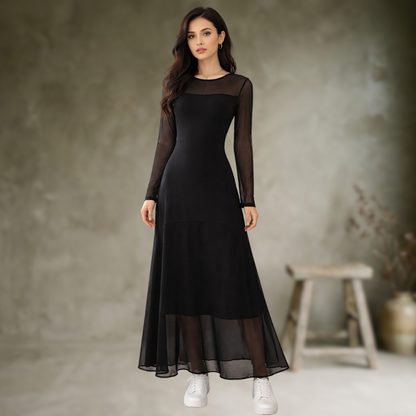 Leone | Robe longue en tulle noir