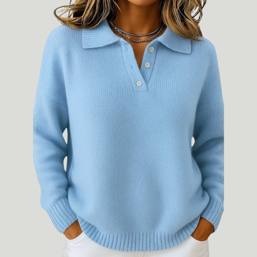 Olive | Pull doux avec col