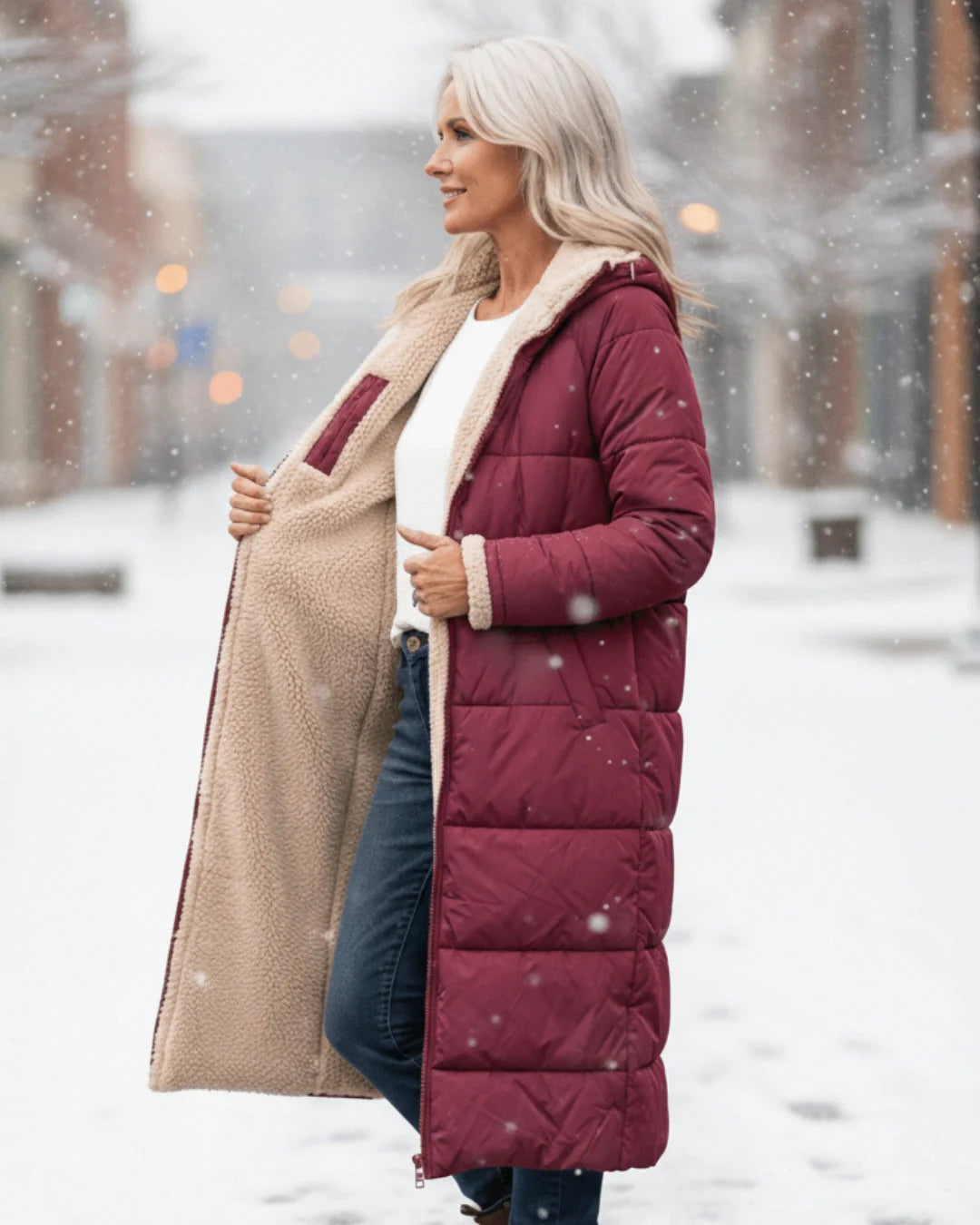 Layla | Manteau long élégant confort premium