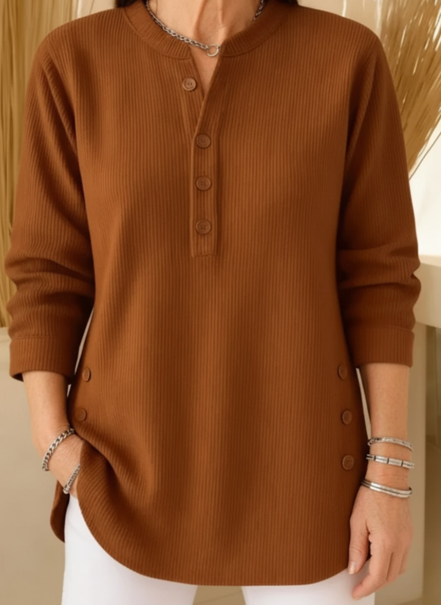 Emmy | blouse unie à manches longues