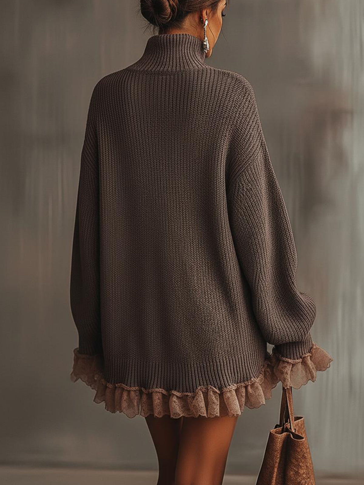 Maureen | Robe pull à volants — Douce, chaude & romantique