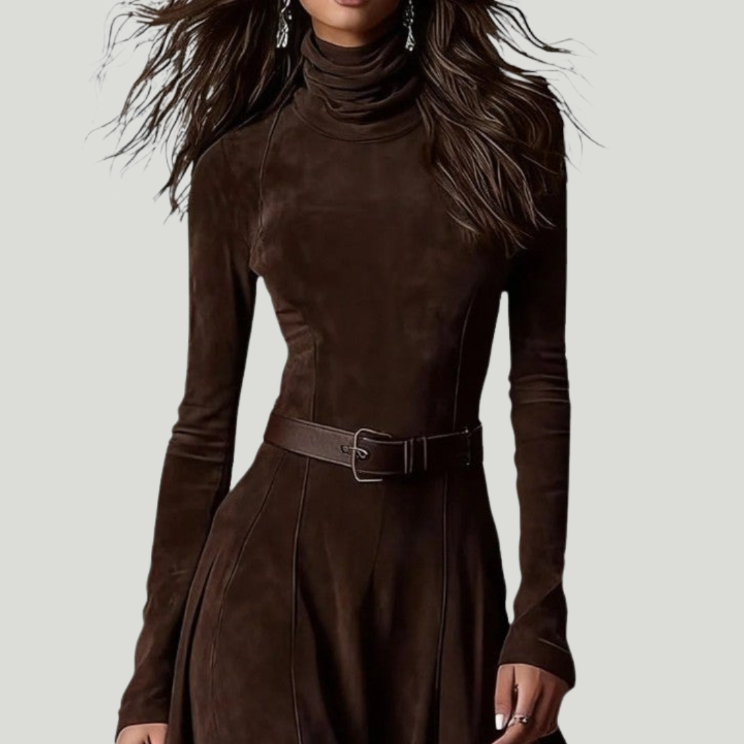 Marinucci | Robe longue en imitation daim