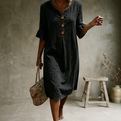 Dusty | Robe à manches en forme de feuille de lotus