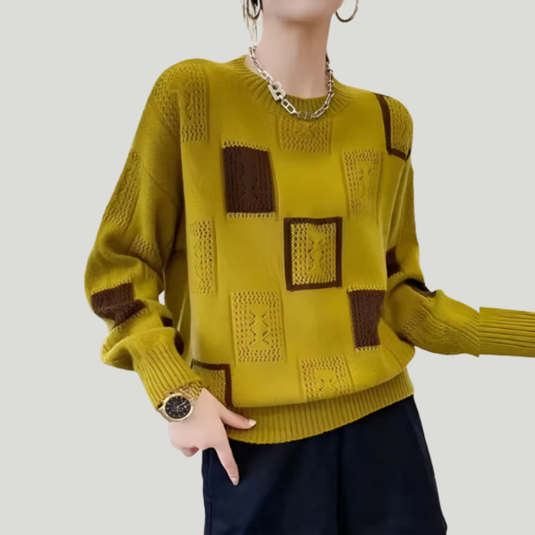 Blandine | Pull Motifs Géométriques Chic