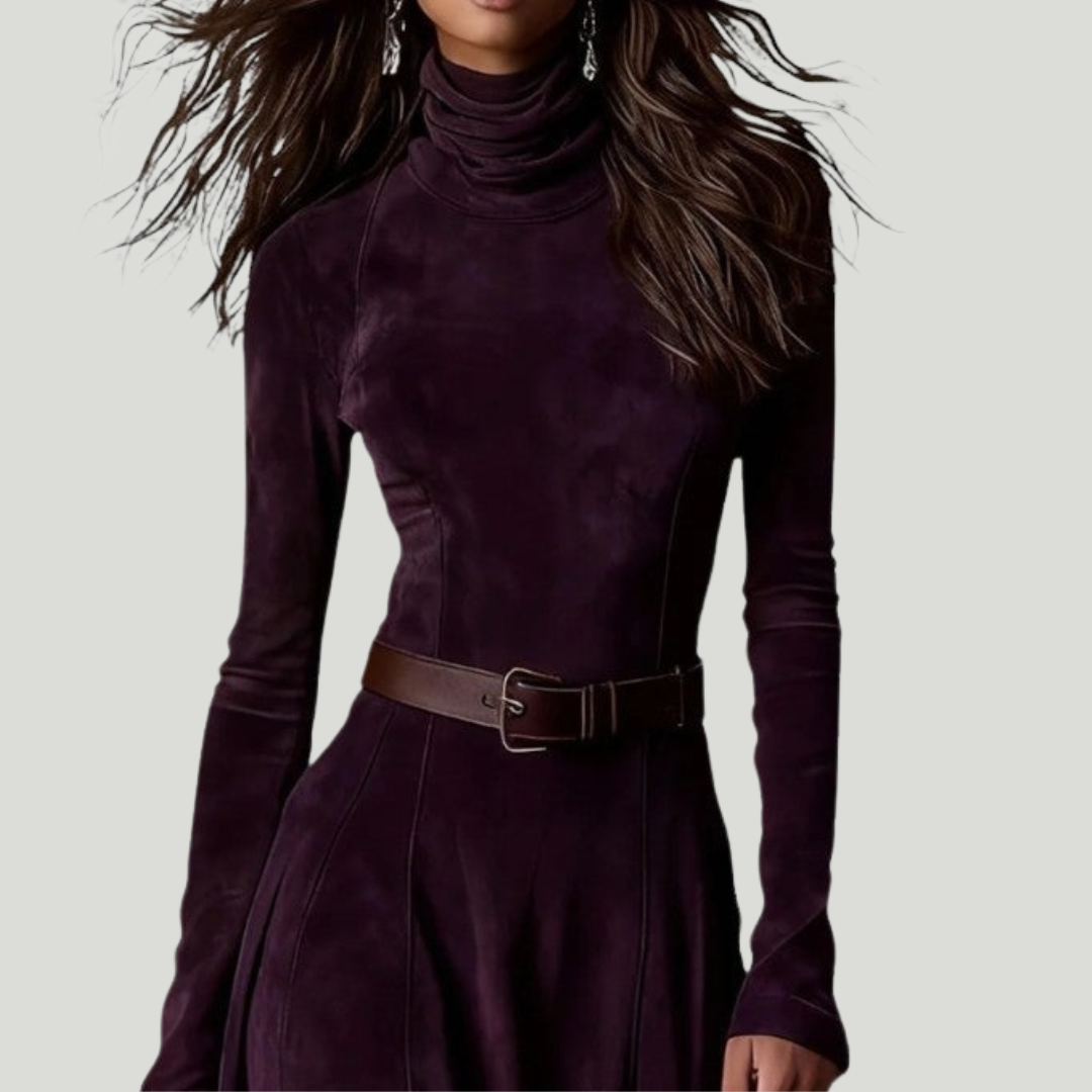 Marinucci | Robe longue en imitation daim