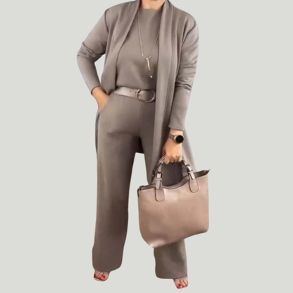 Gabriel | Ensemble de 3 Pièces avec Cardigan Long