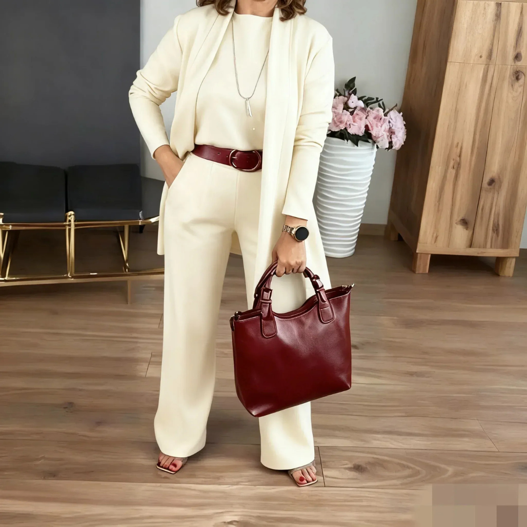 Gabriel | Ensemble de 3 Pièces avec Cardigan Long