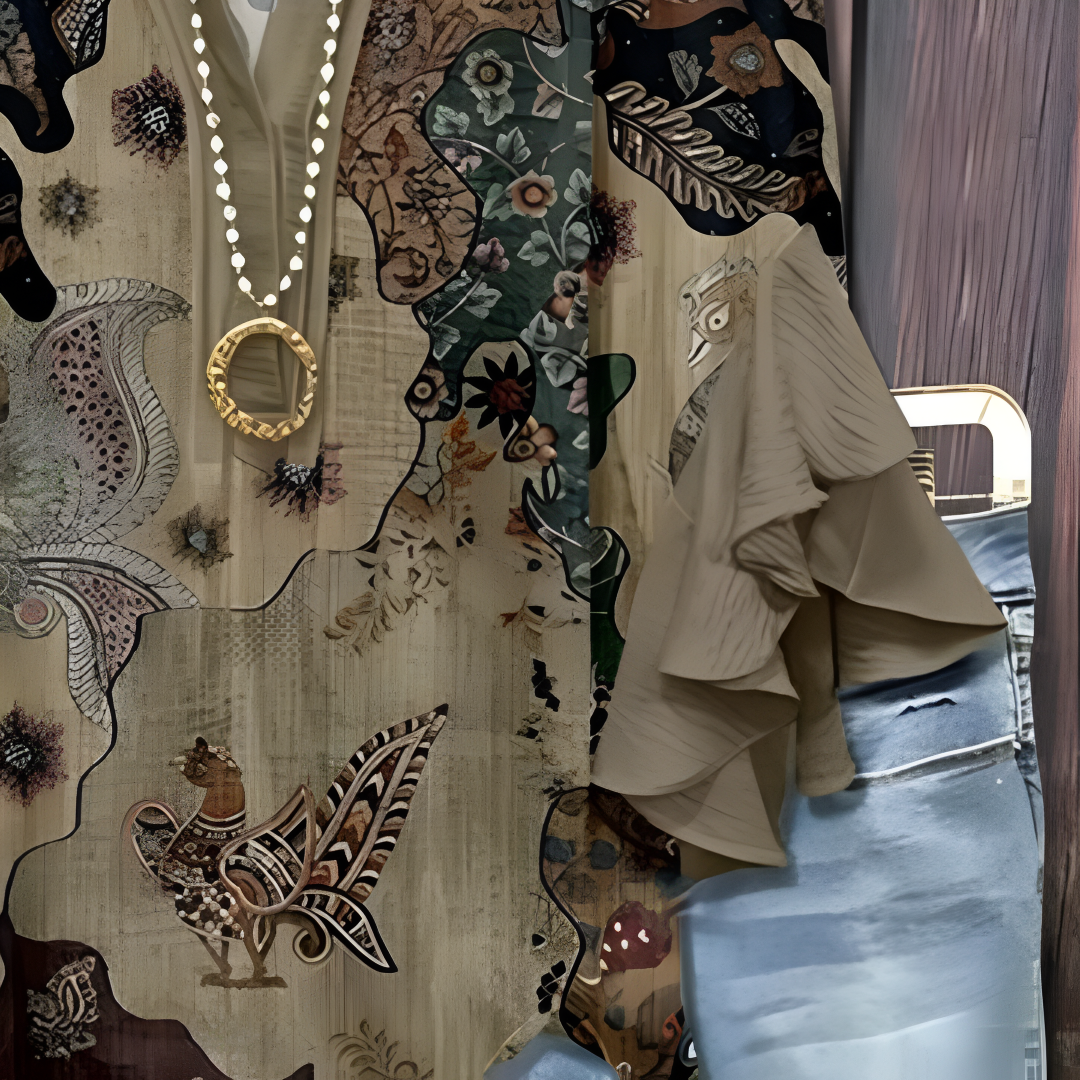 KORNELIA | Blouse élégante avec motifs