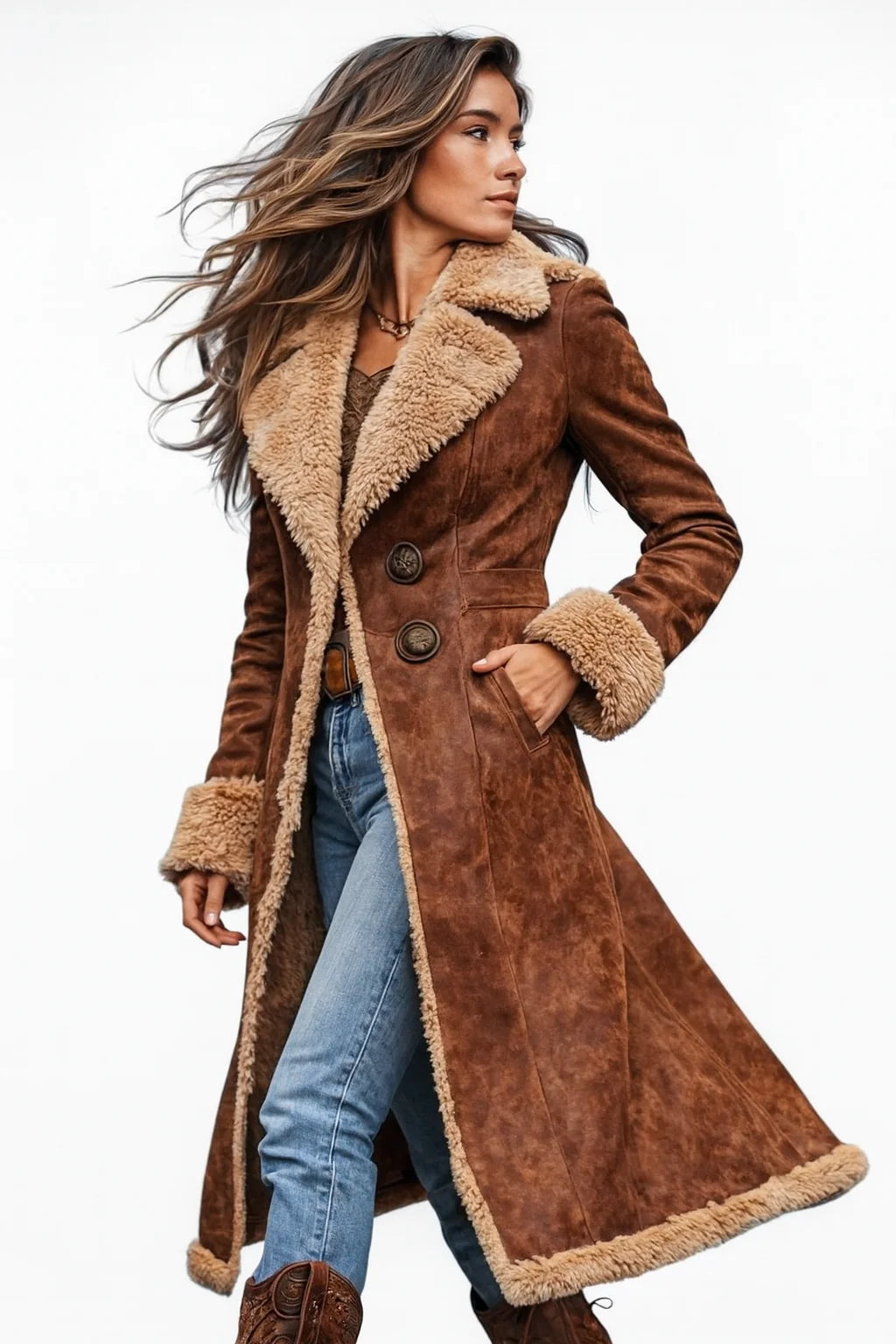 Noëlle | Manteau en Fourrure Douce