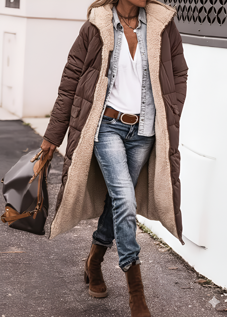 Layla | Manteau long élégant confort premium