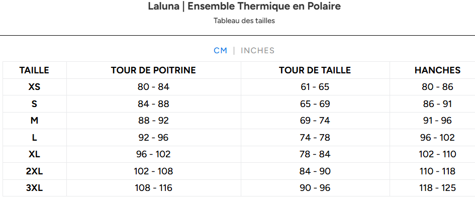 Laluna | Ensemble Thermique en Polaire