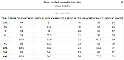 Selah — Pull en maille tricotée
