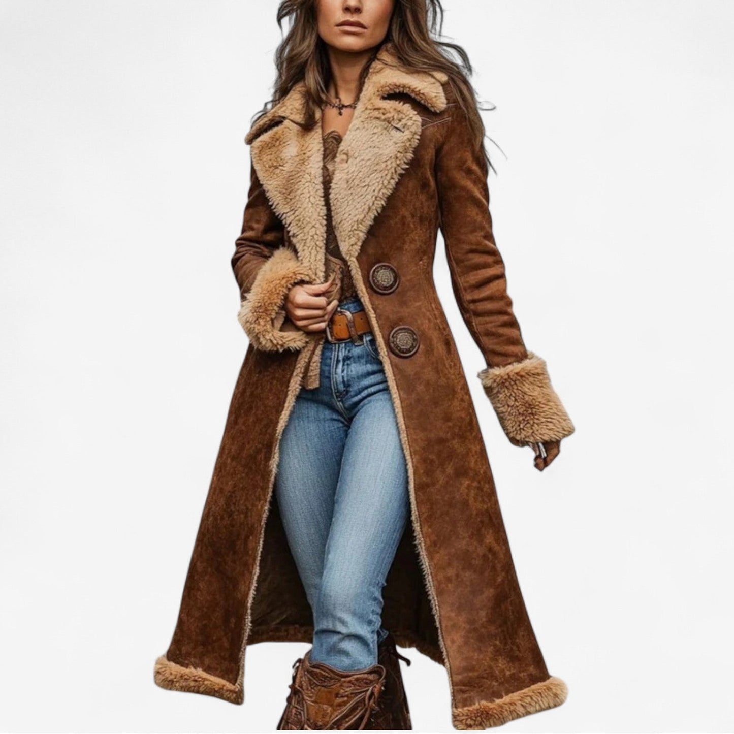 Noëlle | Manteau en Fourrure Douce