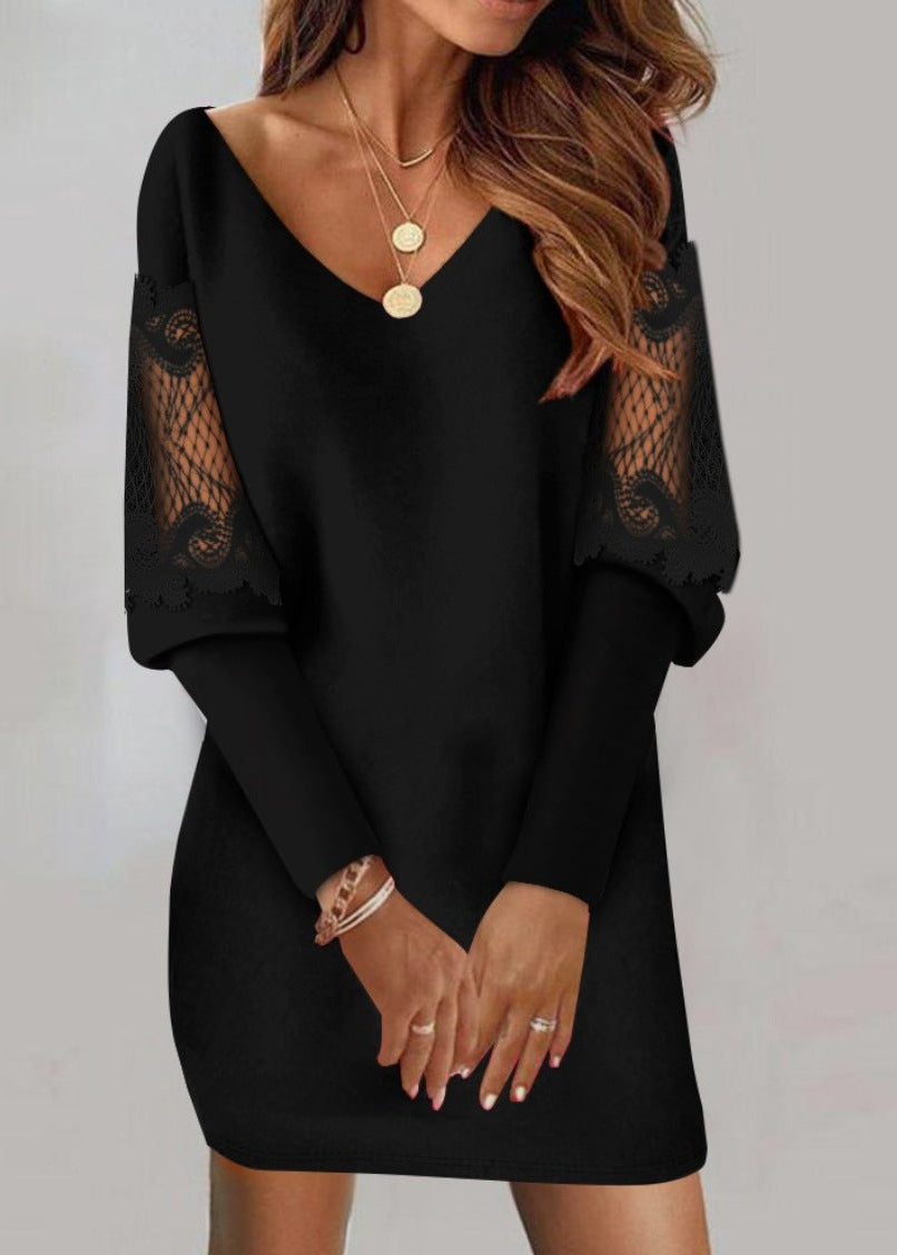 Caterine | Robe à manches en dentelle
