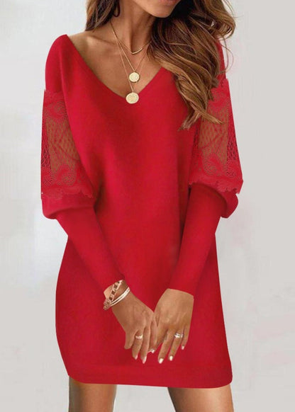 Caterine | Robe à manches en dentelle