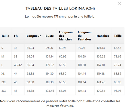 LORINA - Ensemble 2 pièces confortable