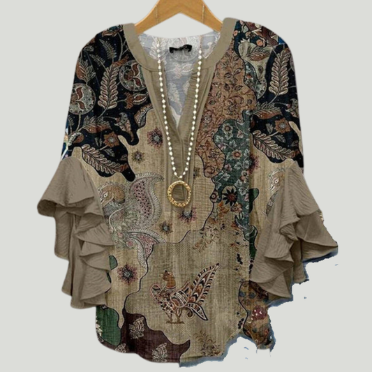 KORNELIA | Blouse élégante avec motifs