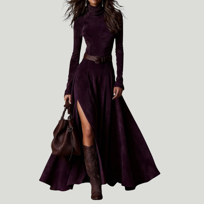 Marinucci | Robe longue en imitation daim