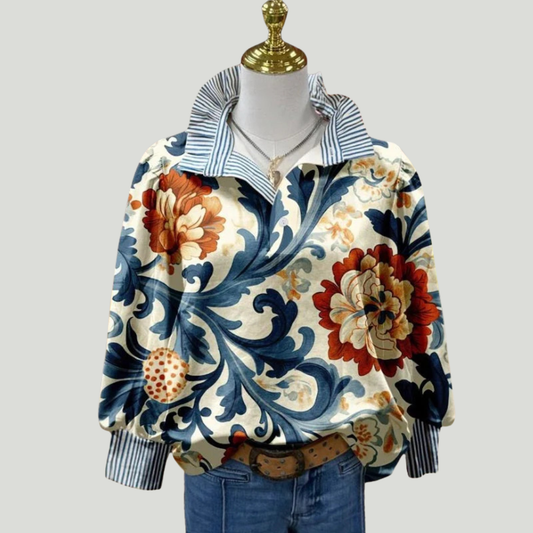 Blouse À Imprimé Floral Vintage