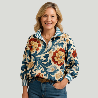 Blouse À Imprimé Floral Vintage