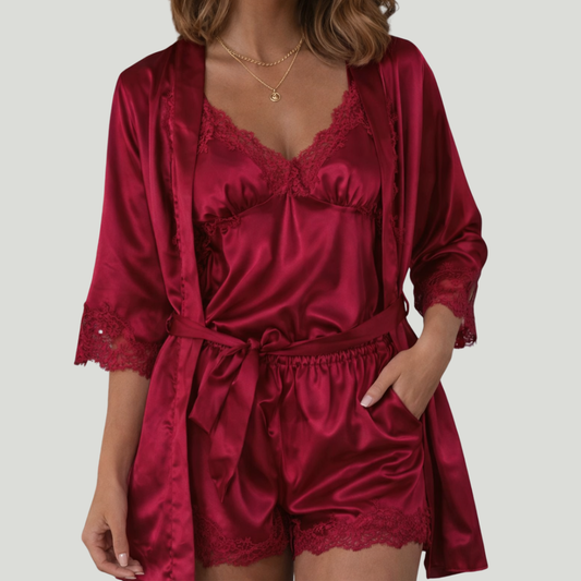 Bianca | Chemise de nuit sexy en soie 5 pièces