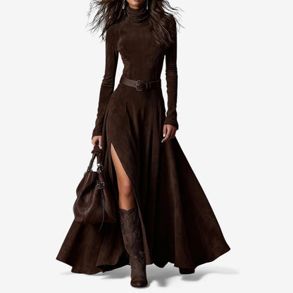 Marinucci | Robe longue en imitation daim