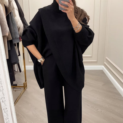 Sanne | Ensemble 2 pièces – Pull asymétrique + pantalon large