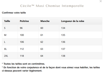 Cécile | Maxi Chemise Intemporelle
