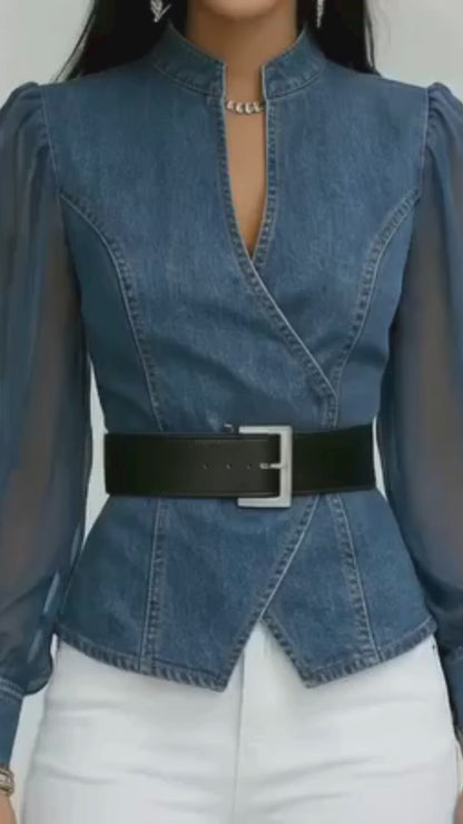 Rox | Chemisier structuré en denim Valerisse pour femme