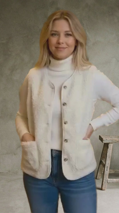 Emma | Cardigan gillet fleece