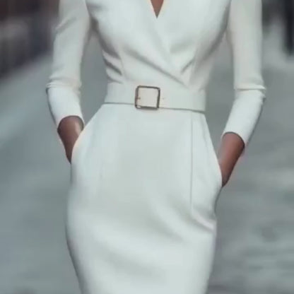 Miriam | Robe Élégante Ceinturée