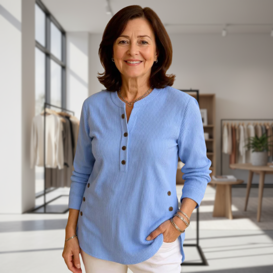 Emmy | blouse unie à manches longues