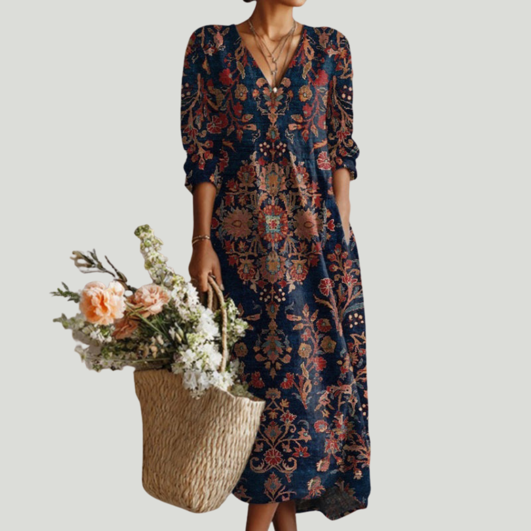 Robe De Style Ethnique Vintage (Manches Longues)