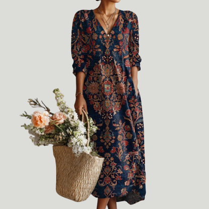 Robe De Style Ethnique Vintage (Manches Longues)