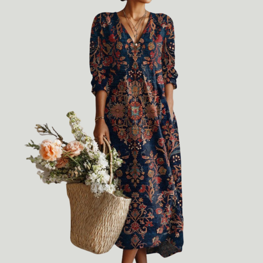 Robe De Style Ethnique Vintage (Manches Longues)