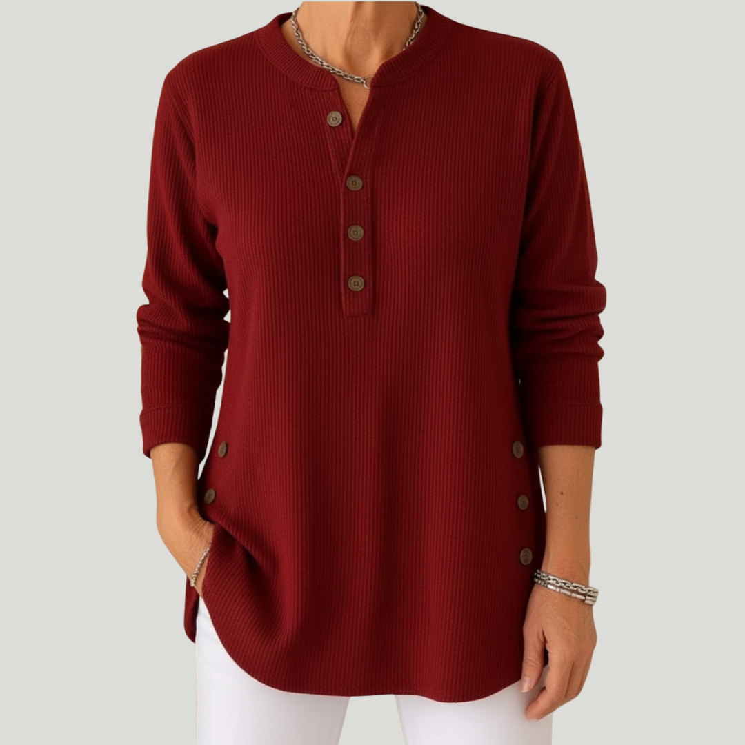 Emmy | blouse unie à manches longues