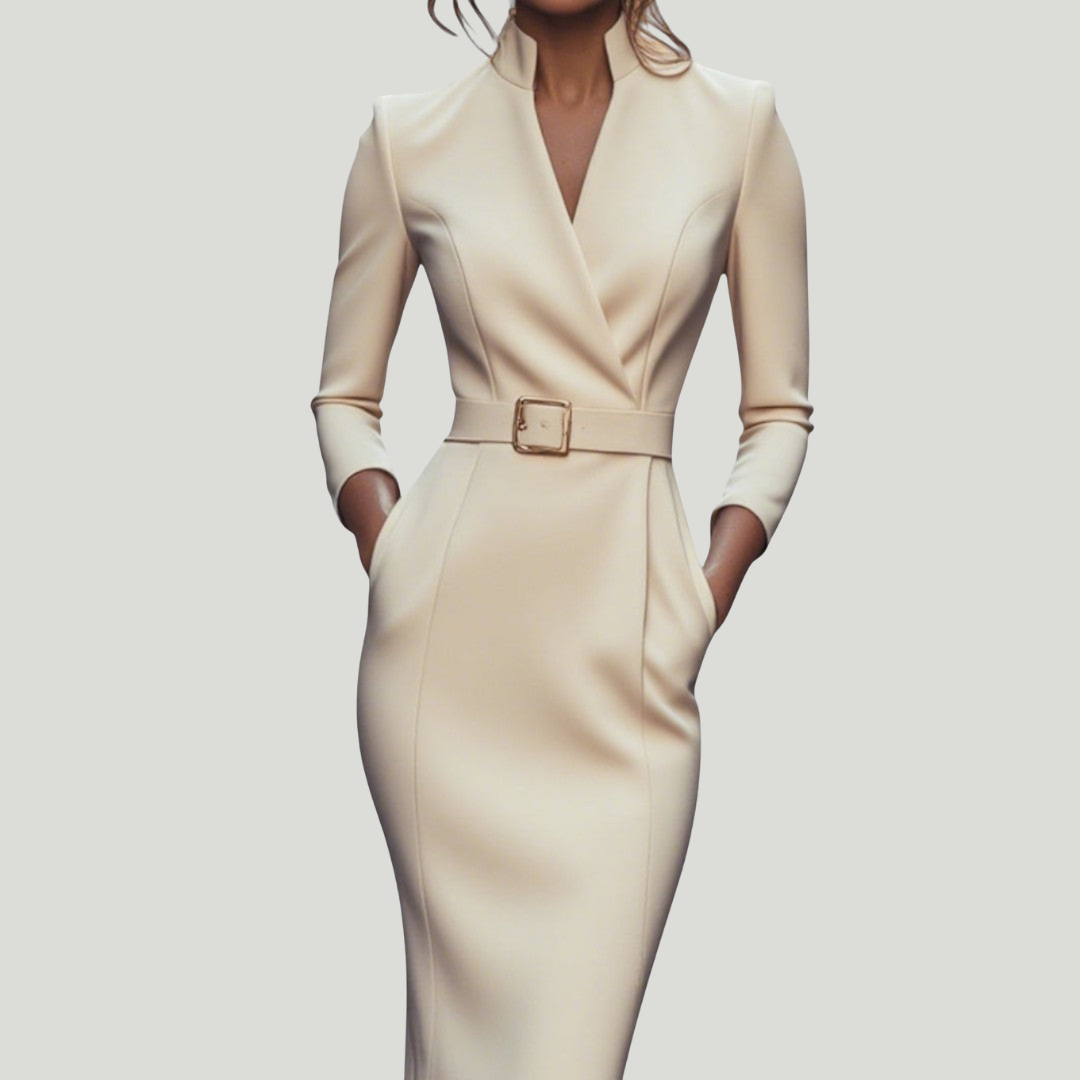 Miriam | Robe Élégante Ceinturée