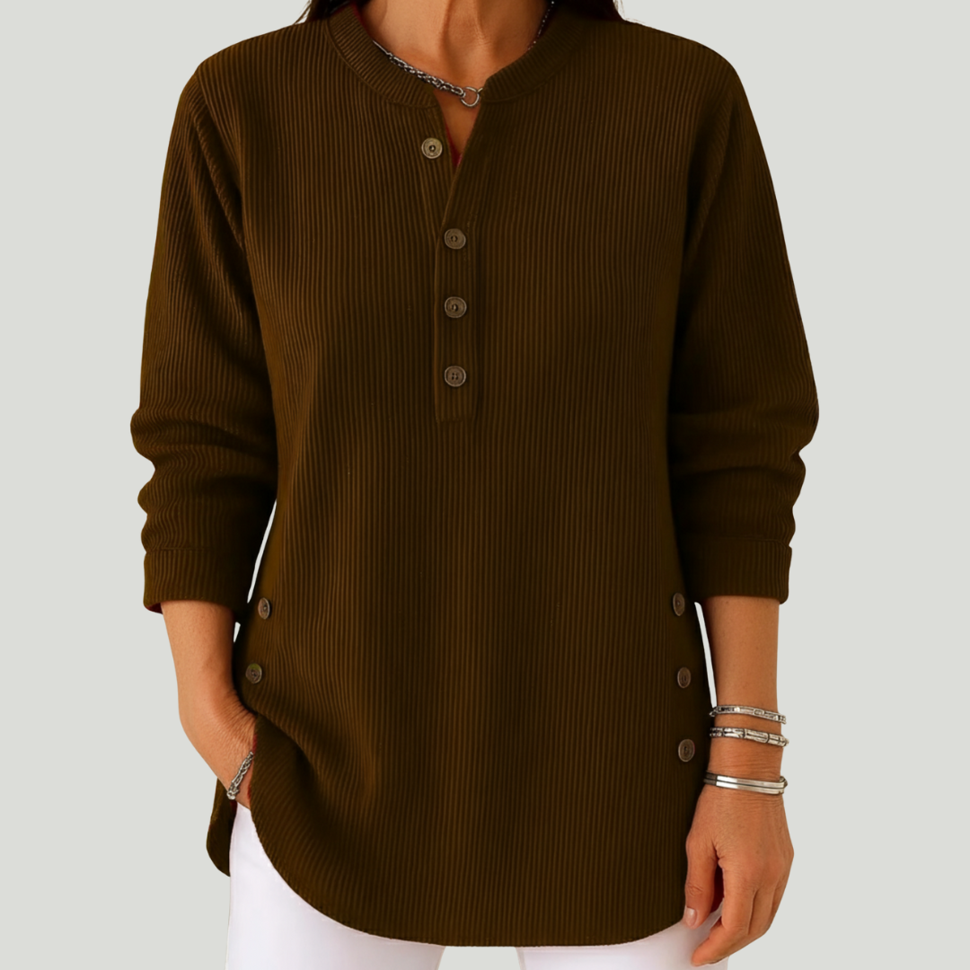 Emmy | blouse unie à manches longues