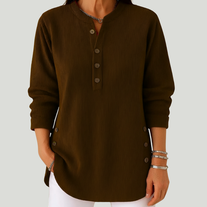 Emmy | blouse unie à manches longues