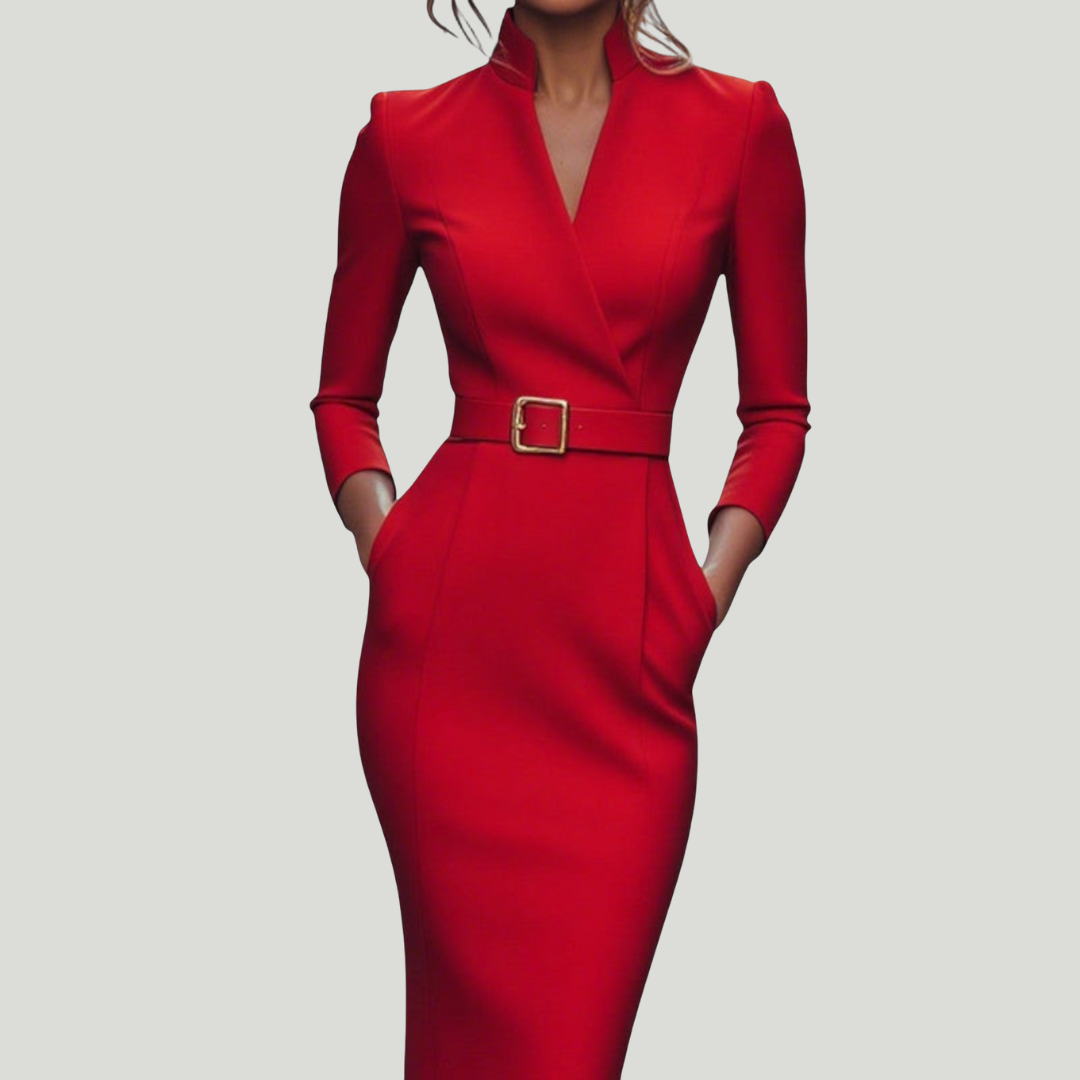 Miriam | Robe Élégante Ceinturée