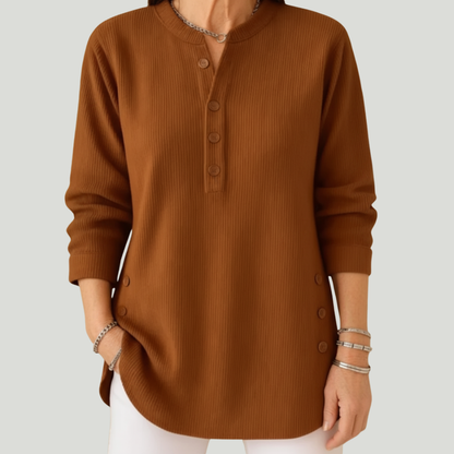 Emmy | blouse unie à manches longues